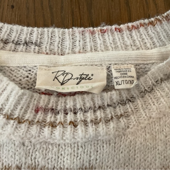 RD Style Crewneck Sweater Balloon Long Sleeve Womens Size XL EUC - Picture 6 of 12